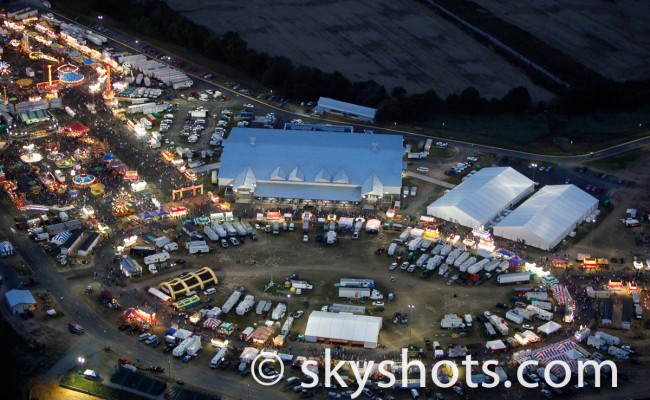 Virginia State Fair Nightime Aerial